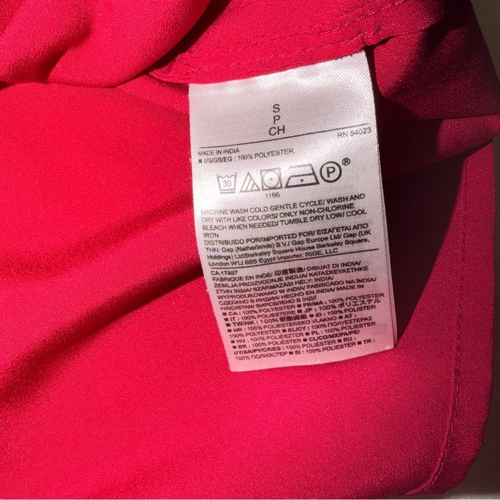 Banana Republic Pink Sleeveless Split Neck Blouse Career Top S - Picture 5 of 7